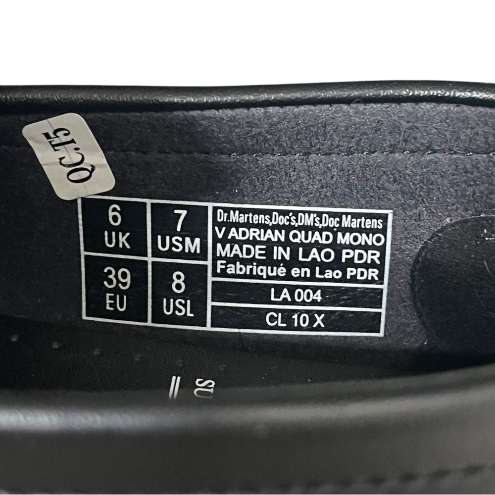 Dr. Martens Adrian Quad Mono Loafers Women's 8 Black Platform Tassel - Picture 8 of 8